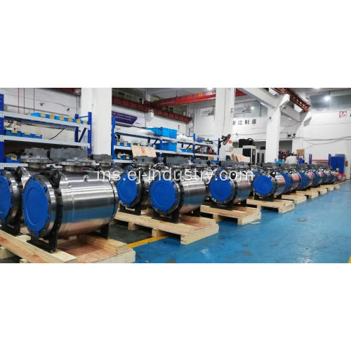 Injap bola dipasang trunnion